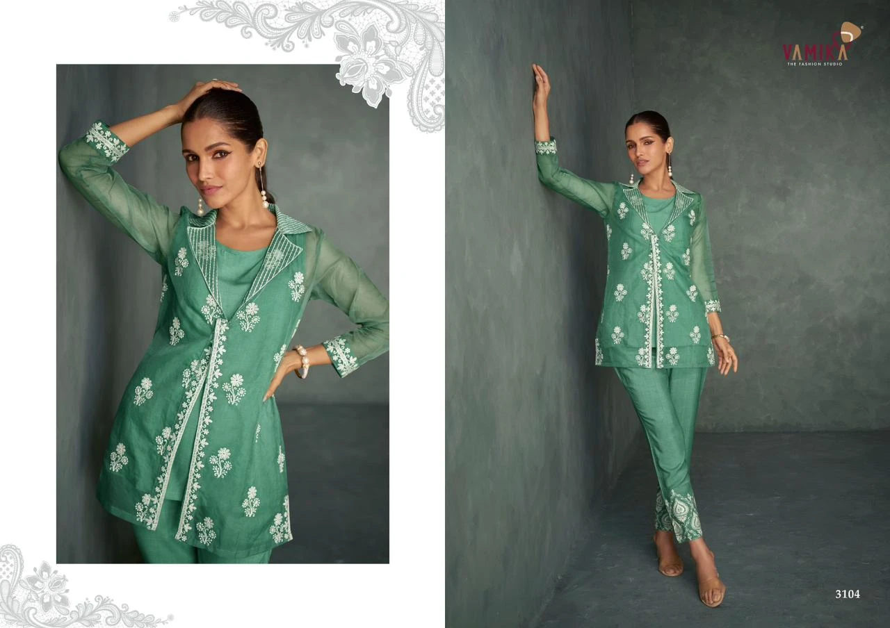 Vamika Rabya Vol 1 Heavy Organza Wholesale Designer Kurti with Pant Catalog — Wholesale Kurtis, MPA wholesale from Surat — Photo 5